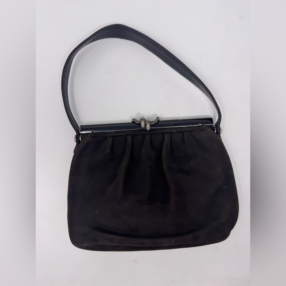 Vintage Gucci 1950’s Suede Handbag
